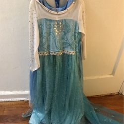 Elsa Halloween Girl Costume 4-7 Year Old