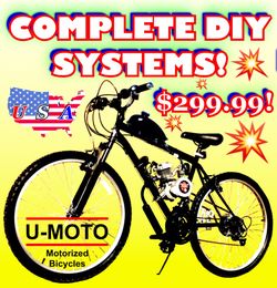 I have a new 2stroke DIY motorized bike system with 26" bike starting at $325 firm Hello. I have for sale a new compl