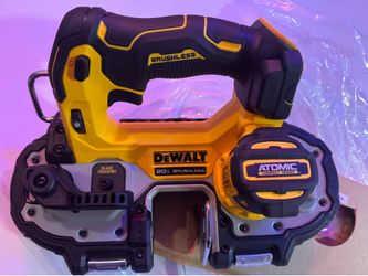 $185 New DEWALT ATOMIC 20V MAX Cordless Brushless Compact 1-3/4 in. Bandsaw (Tool Only) and includes new blade.