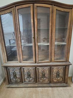 solid wood china cabinet