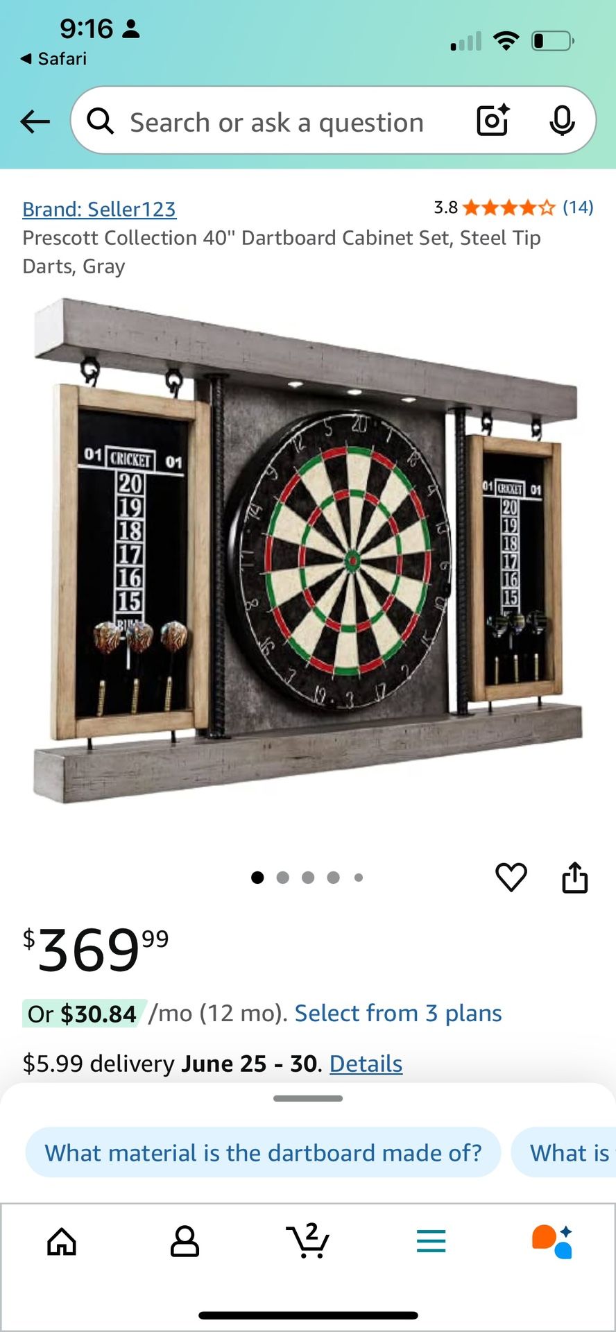 Dart board
