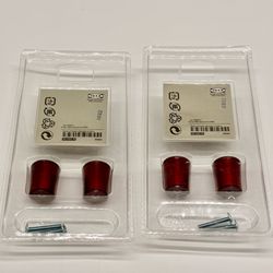 NEW 1-Inch IKEA Drag Dark Red Cabinet Knobs - 2 Packs (4 Knobs Total)