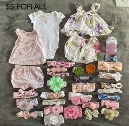 Baby Girl 0-3 Months & Headbands