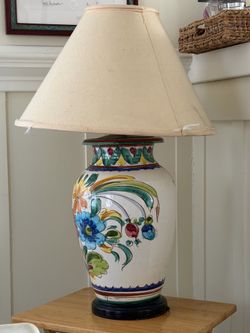Vintage Lamp ceramic floral base