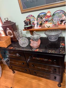 Dresser with stencil decals