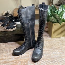 Steve Madden Lace Up Leather Boots 8m