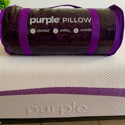 Purple Mattress (Full) with Frame & Pillow (Standard)