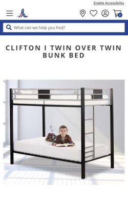 Metal Bunkbeds- twin over twin