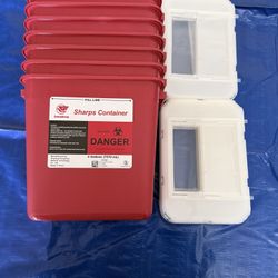 2 Gallons Sharps Containers With Lids / NEW
