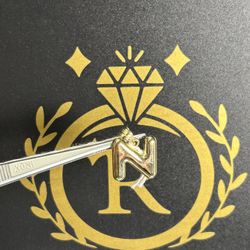 10k Yellow “N”  Gold Charm