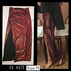 New Cupshe Red Wine Skirt 