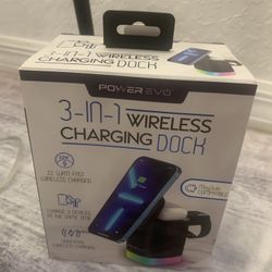 3 in 1 Wireless Charging Dock w/ Nightlight 