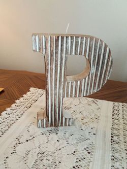 Decorative Wooden Letter P