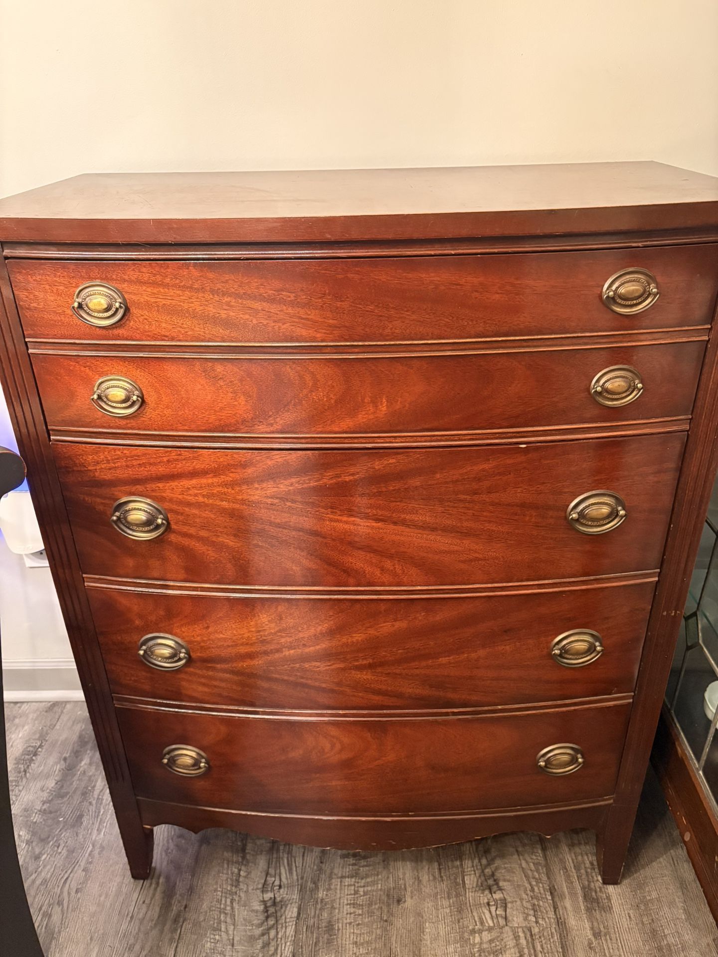 Heavy Old Wood Dresser Set, Tall Dresser, Short Dresser