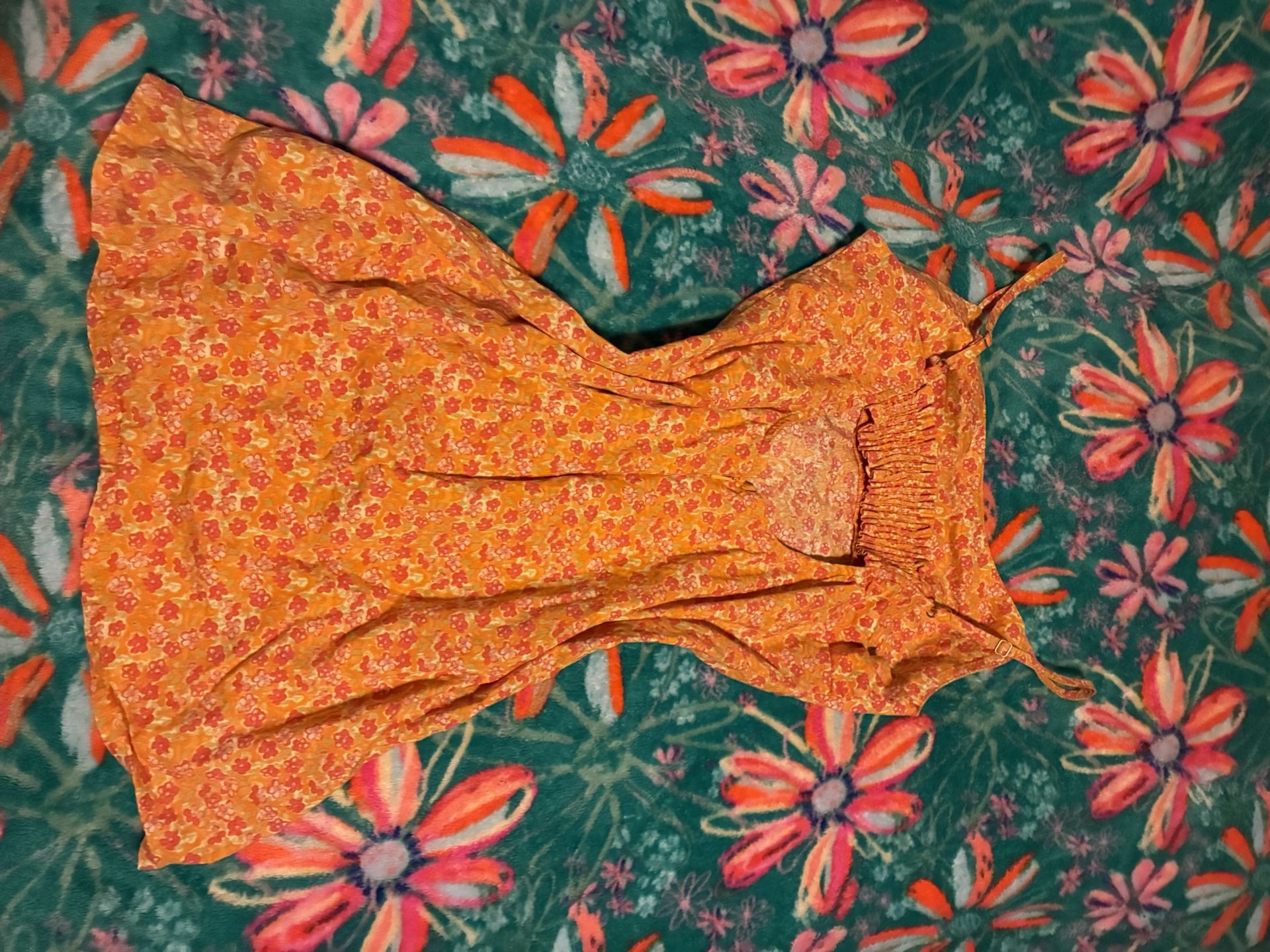 orange mini dress