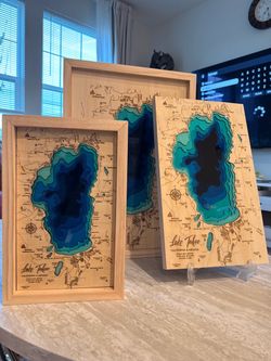 🏔️ Lake Tahoe 3D Topographic Maps & Gifts