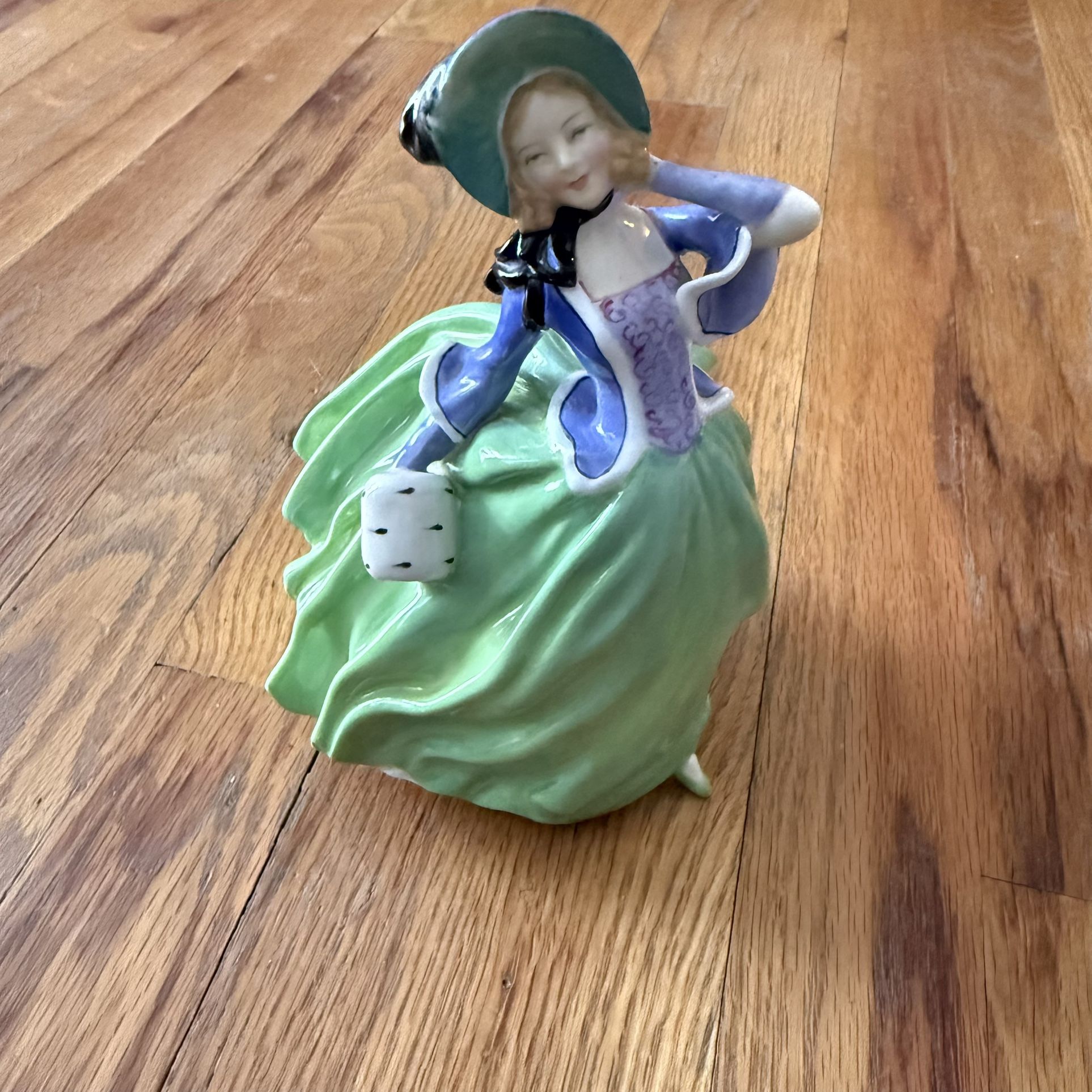 Vintage Royal Doulton Autumn Breezes HN 1913 Green & Blue England