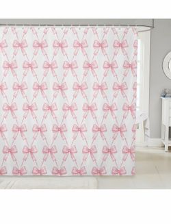Bow bathroom curtain