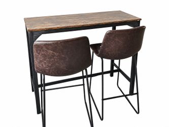 Industrial Bar Table with 2 Stools