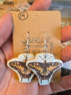 Handmade Clay Butterfly earrings