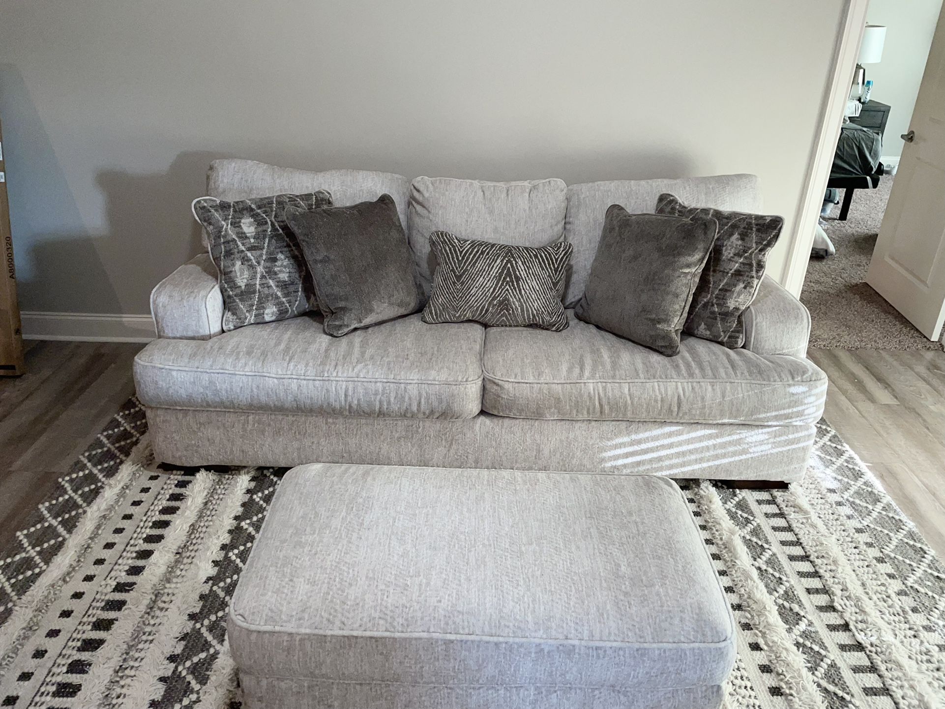 Alesandra Sofa and Ottoman from Ashley’s Furniture