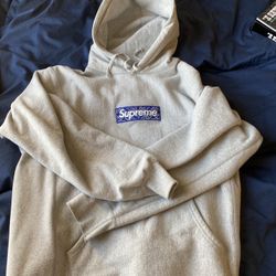 Supreme Grey Bandana Box Logo Hoodie 