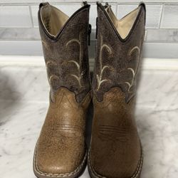 Toddler Boy Old West Size 7 1/2 brown boots 