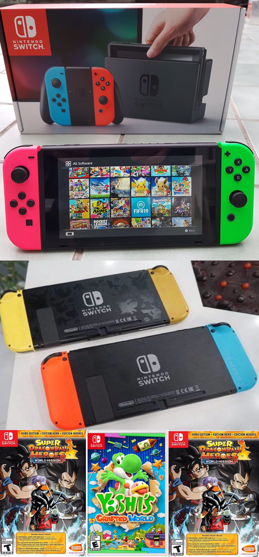 Nintendo Switch (Modded) 250 games, online mode, dual system, Retros, USB hard drive support