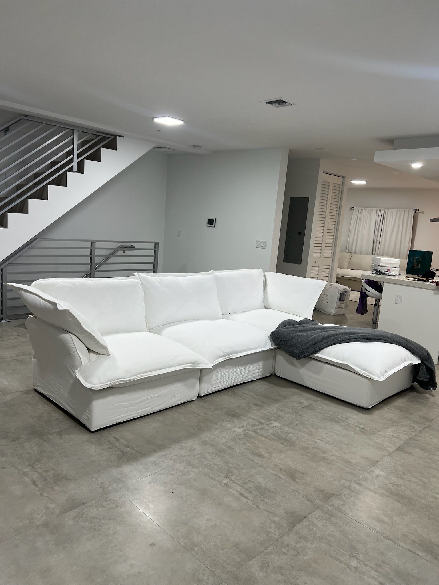 White Cloud Sectional (New In Boxes)