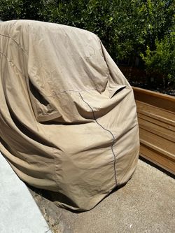 Tan outdoor heavy duty golf cart cover no tears