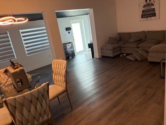 Dining Table, Sectional, High Chairs, Coffee Table, Area Rug
