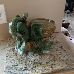 Vintage elephant planter
