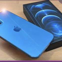 Apple iPhone 12 Pro Max -(Mint Condition) 256 GB - Pacific Blue (Unlocked) W/ original Box
