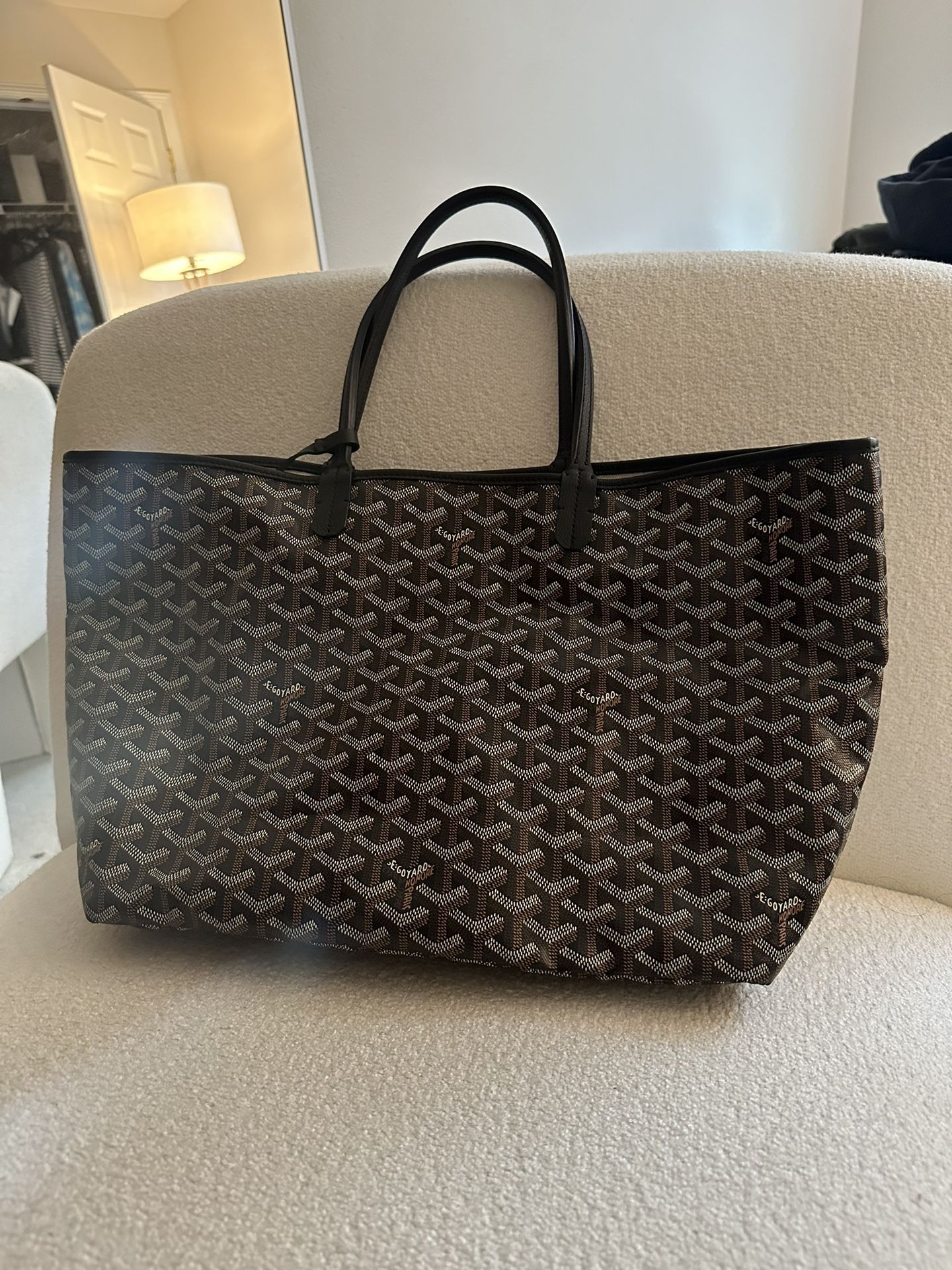 Goyard Saint Louis Tote PM Black/Brown