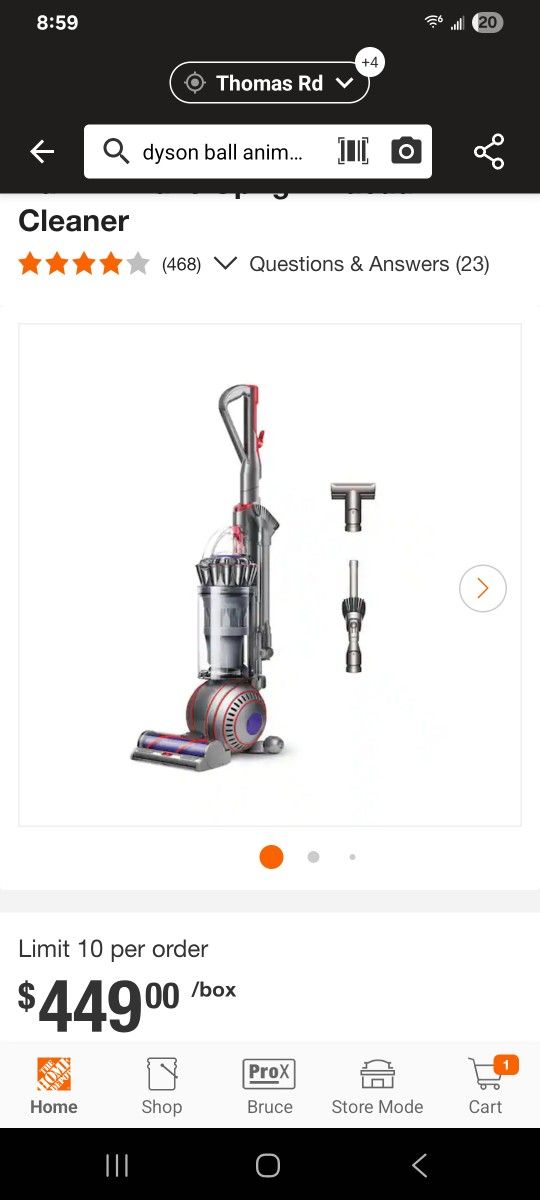 Dyson
Ball Animal 3 Upright Vacuum Cleaner