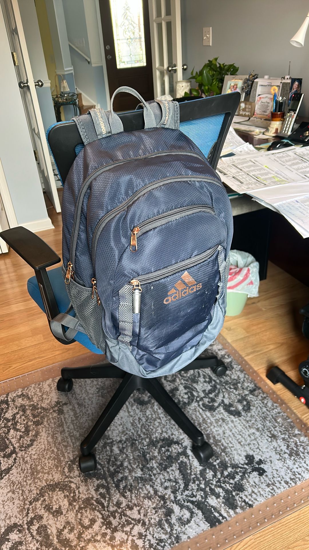 Adidas Medium Blue Gray Backpack