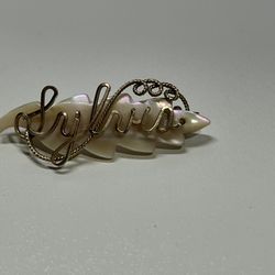 Vintage Pin Mother of Pearl Wire Work “Sylvia ” Brooch