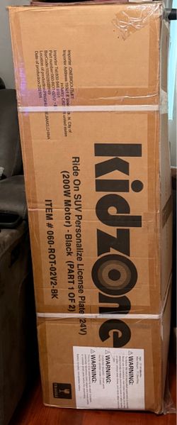 Kidzone Ride On SUV with Personalizable License Plate (24V Motor) in Black