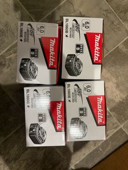 Makita BL1860B 18V 6.0Ah Lithium-Ion Batteries – Lot of 4