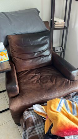 Nice chair with Ottoman All Leather