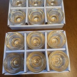 Heavy Glass Votive or Taper Candle Holder  $5 For 6 Pack