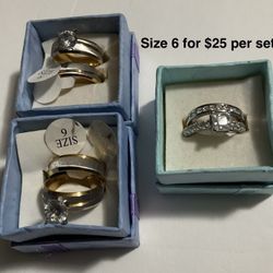 Beautiful NEW Size 6 Wedding Sets