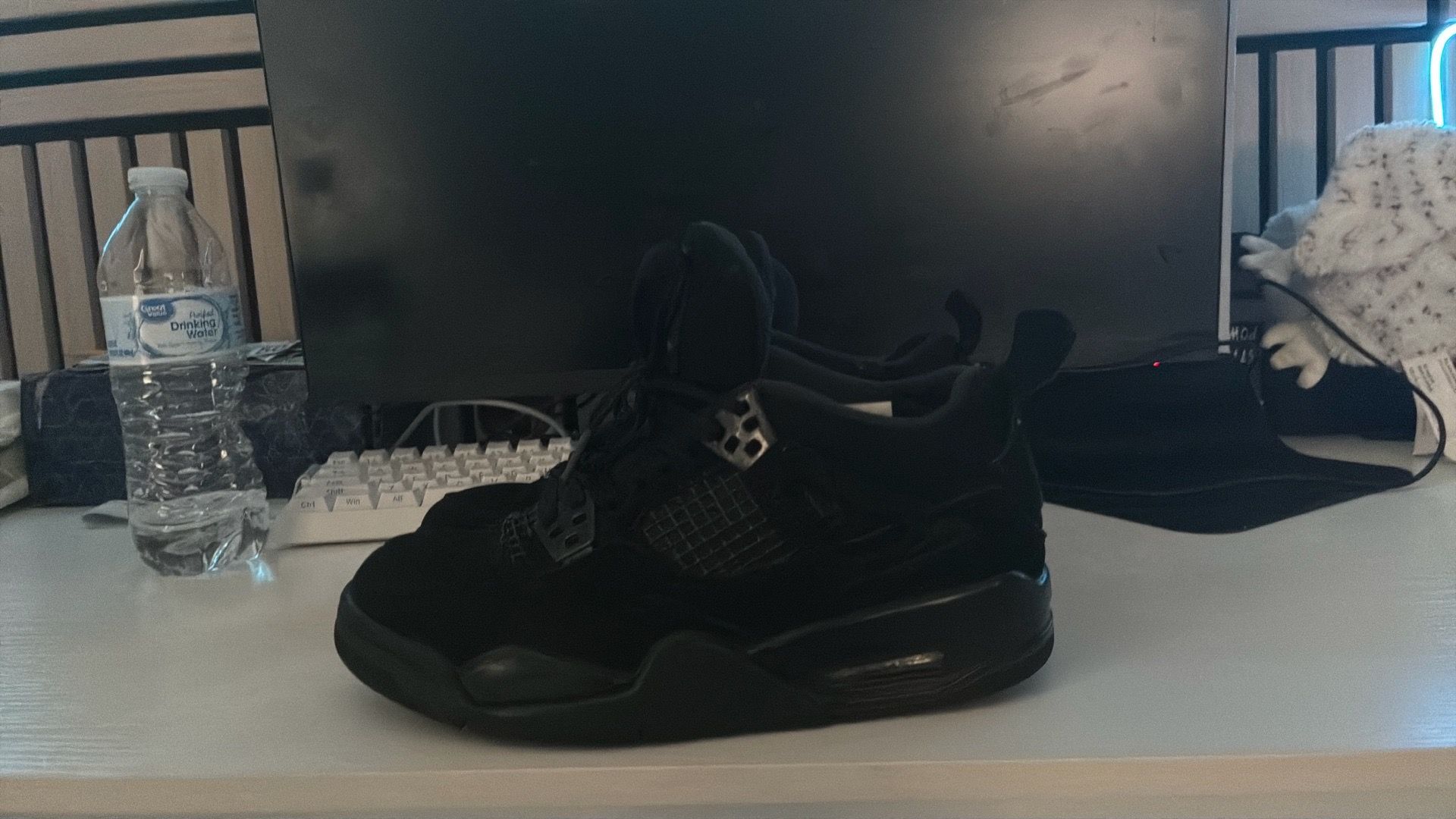 Real black cats Jordan 4s