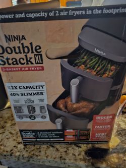 Ninja Air Fryer DoubleStack XL, 10 Qt, 6-in-1, Deep Grey, SL401
Air fry