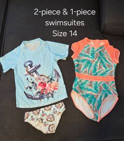 Swim suites - girl's size 14