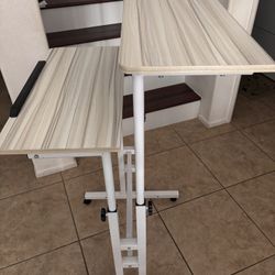 Adjustable Computer Desk On Wheels