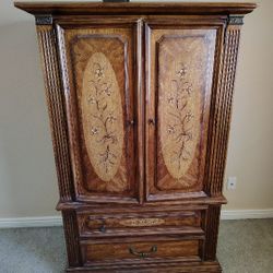 Vintage solid wood armoire