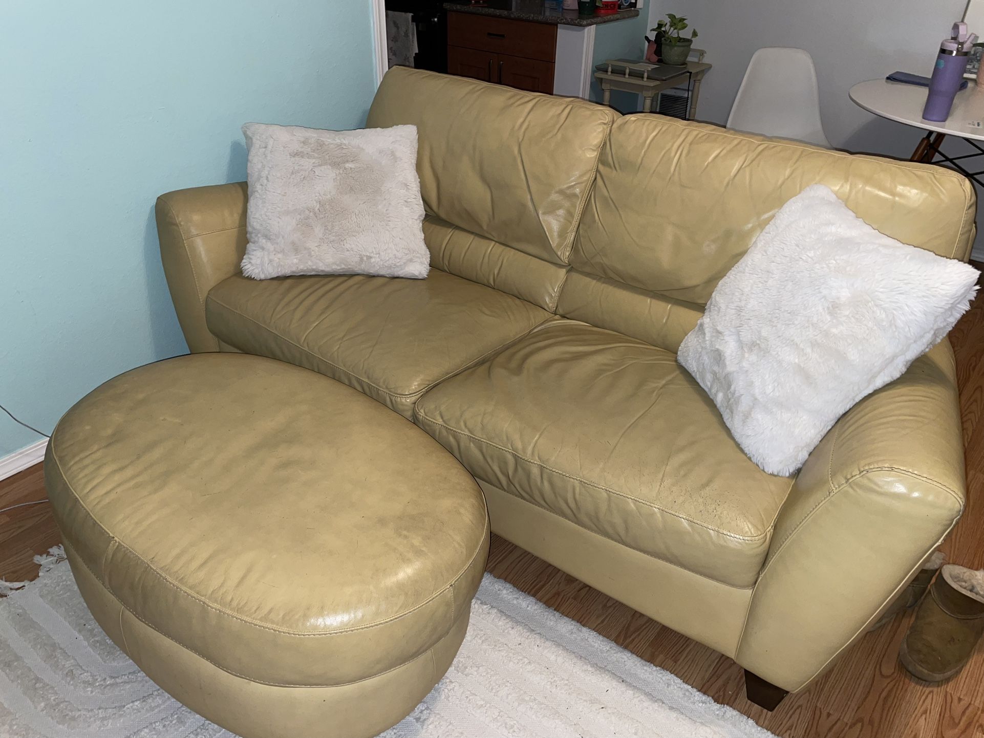 Yellow Leather Couch