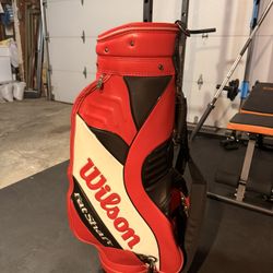 Wilson Fat Shaft Golf Cart Bag — Red/Black/White, Great Condition