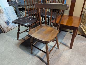 Smaller Vintage Solid Wood Chair